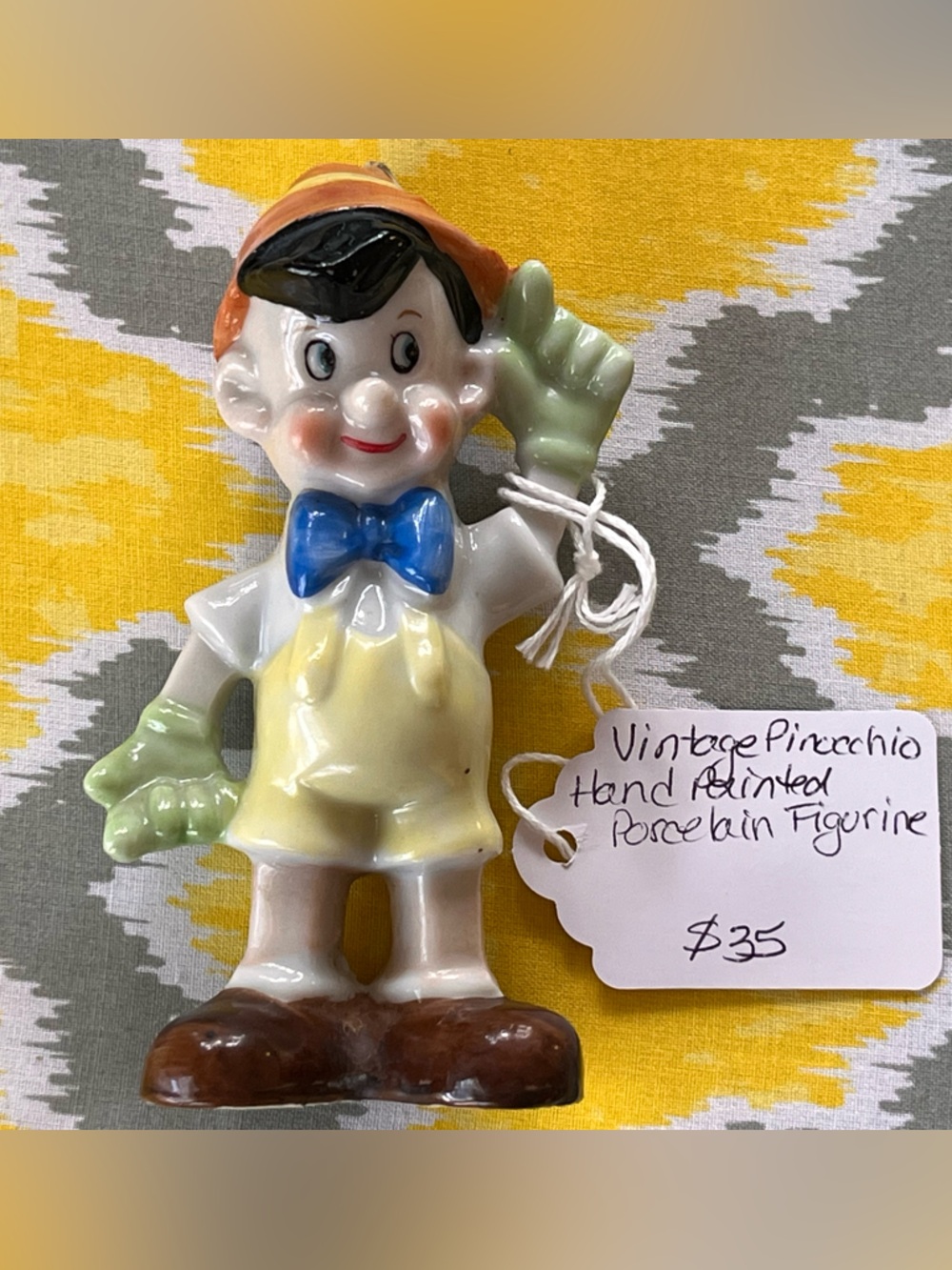 Vintage Disney Hand painted Ceramic Pinocchio Figurine - Picture 10 of 10